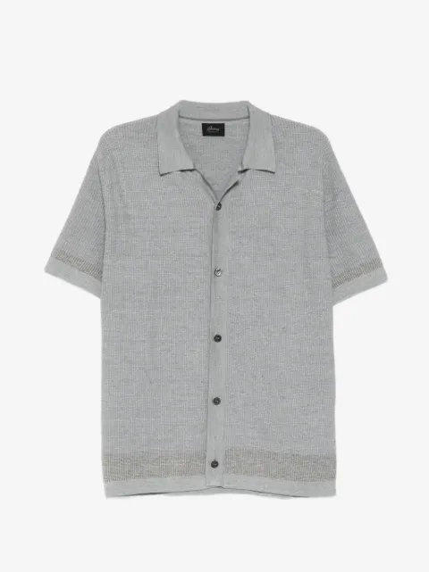 Brioni waffle-knit short-sleeve shirt
