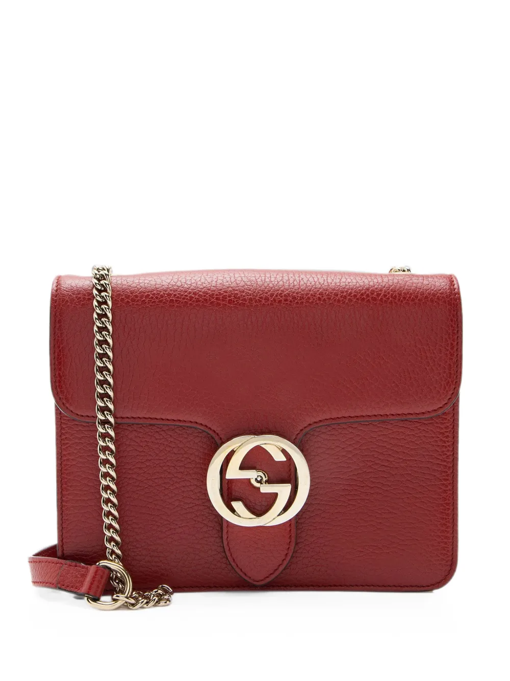 Gucci Pre-Owned 2017 small Interlocking G shoulder bag - Rosso