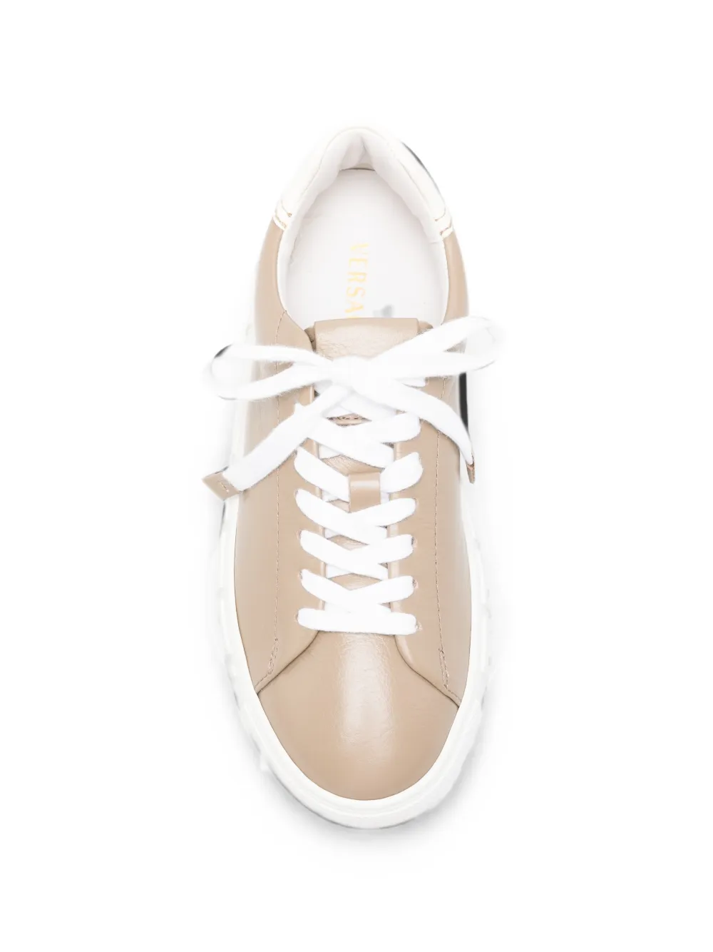 Versace leather sneakers Beige