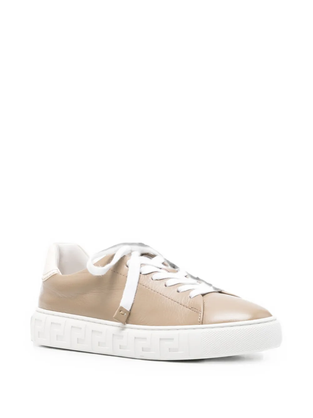 Versace leather sneakers Beige