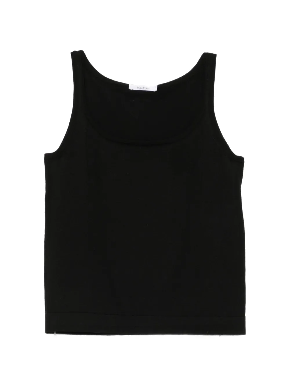 Max Mara MXPumano scoop-neck ribbed top - Noir Max Mara MXPumano scoop-neck ribbed top - Noir