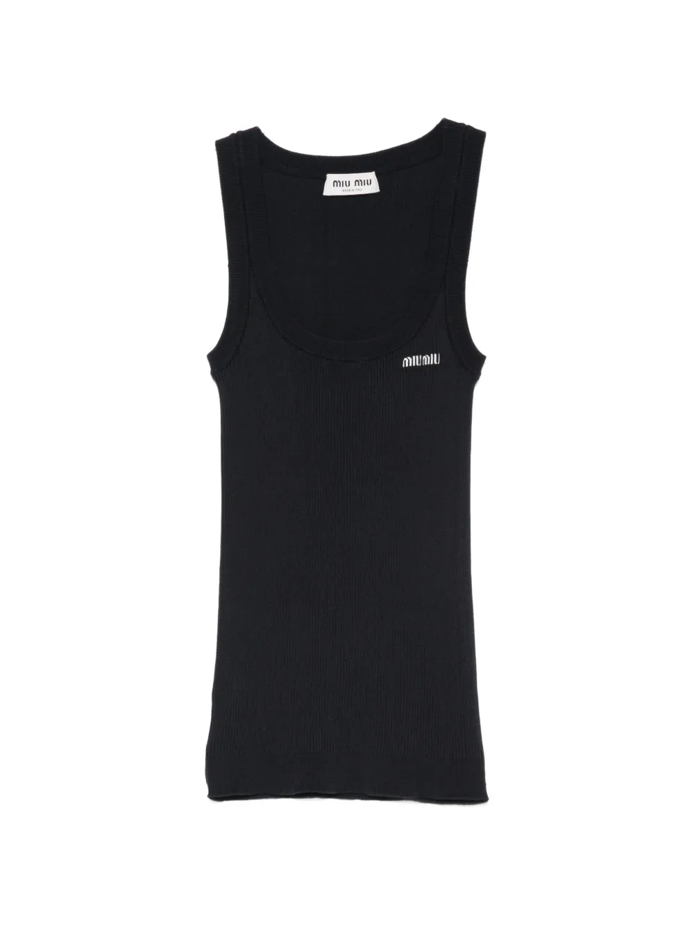 Miu Miu ribbed-knit tank top - Blau