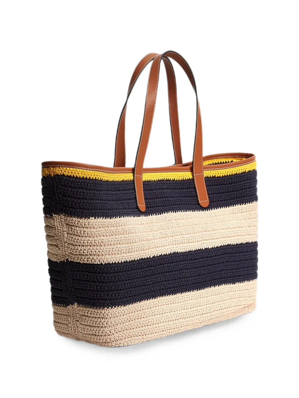 Tommy Hilfiger Gestreepte shopper met logo-patch Blauw
