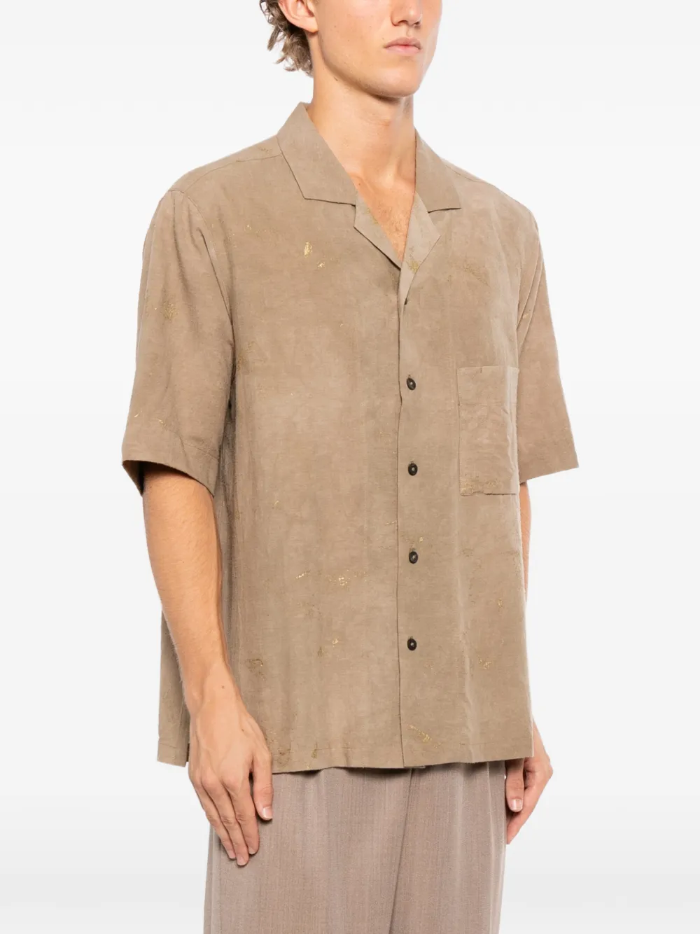 Ziggy Chen Overhemd met borstzak Beige