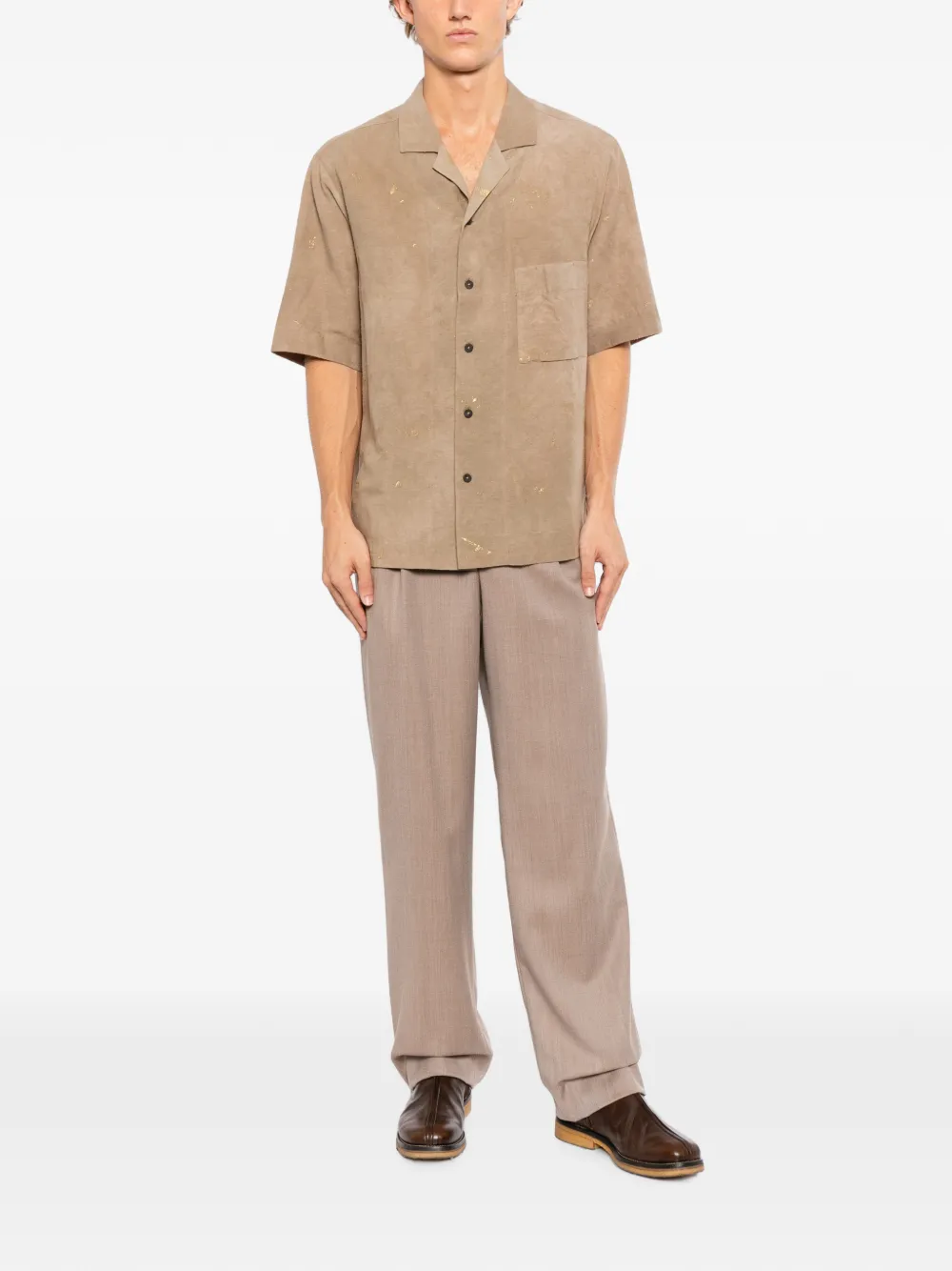 Ziggy Chen Overhemd met borstzak Beige