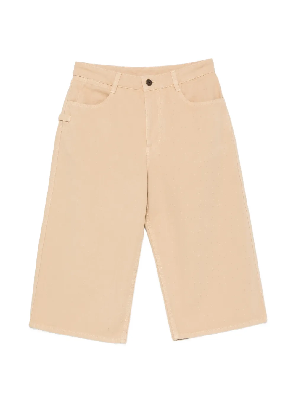 LEMAIRE wide-leg denim shorts - Toni neutri