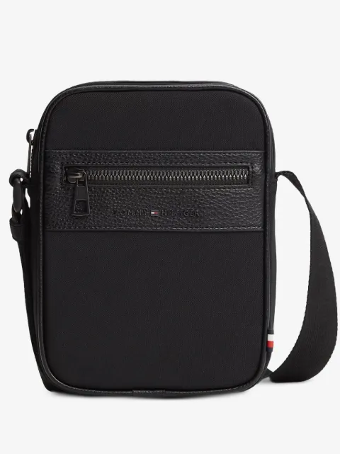 Tommy Hilfiger bolsa de hombro con placa del logo y cierre