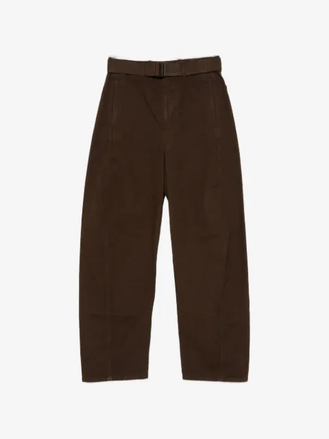 LEMAIRE belted vertical-seam trousers