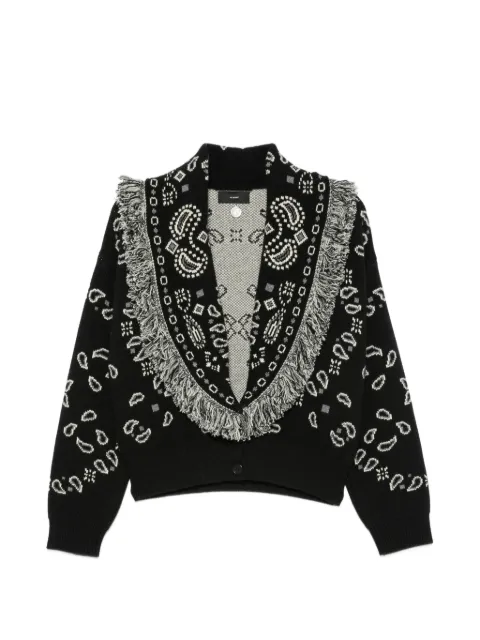 Alanui paisley-jacquard fringed cardigan