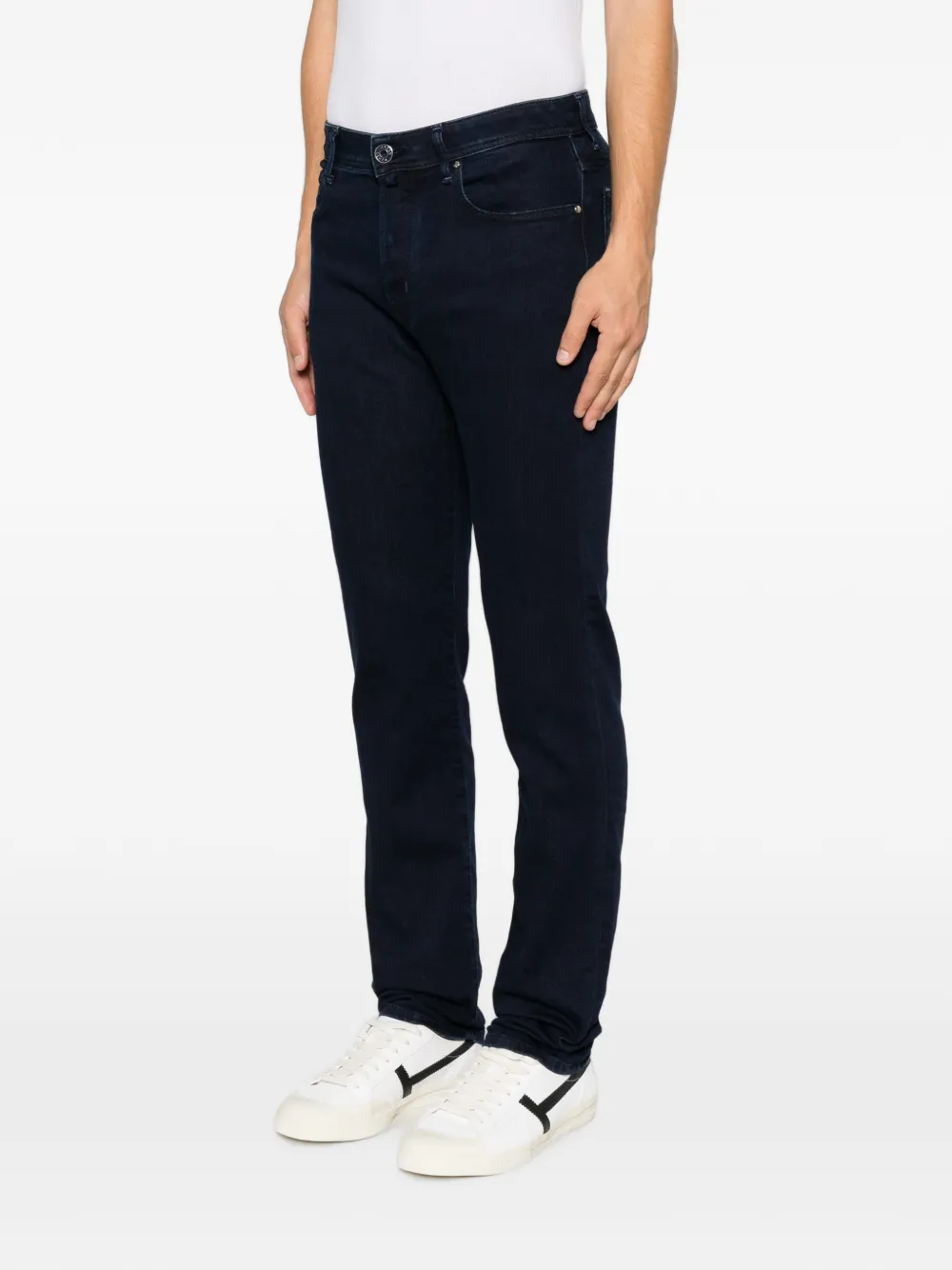 Jacob Cohën Skinny jeans met logopatch Blauw