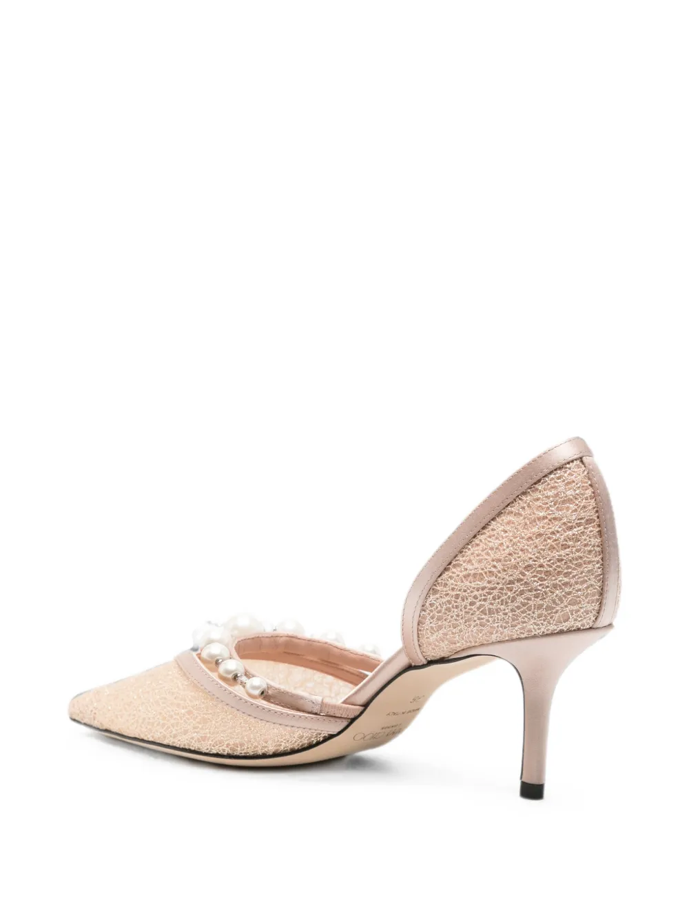 Jimmy Choo Aurelie pearl-embellished heeled pumps Roze