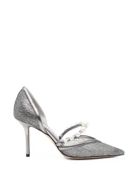 Jimmy Choo Aurelie pearl-embellished heeled pumps