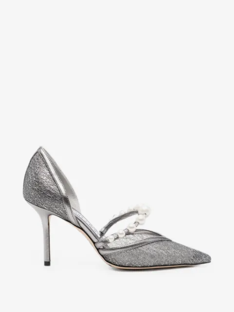 Jimmy Choo Aurelie pearl-embellished heeled pumps
