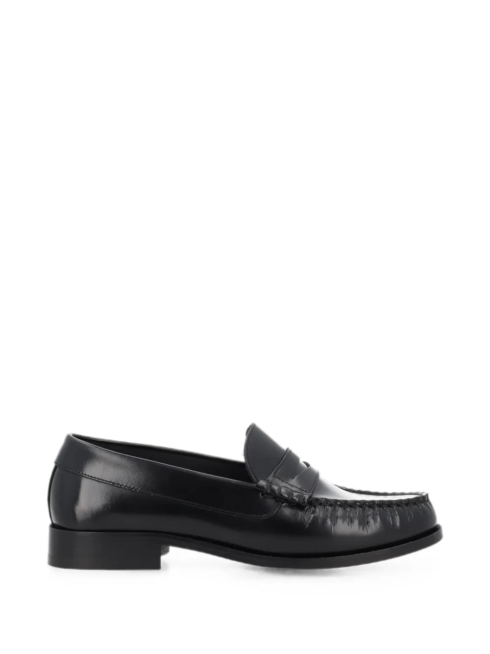 ALOHAS Rivet penny-slot leather loafers - Nero