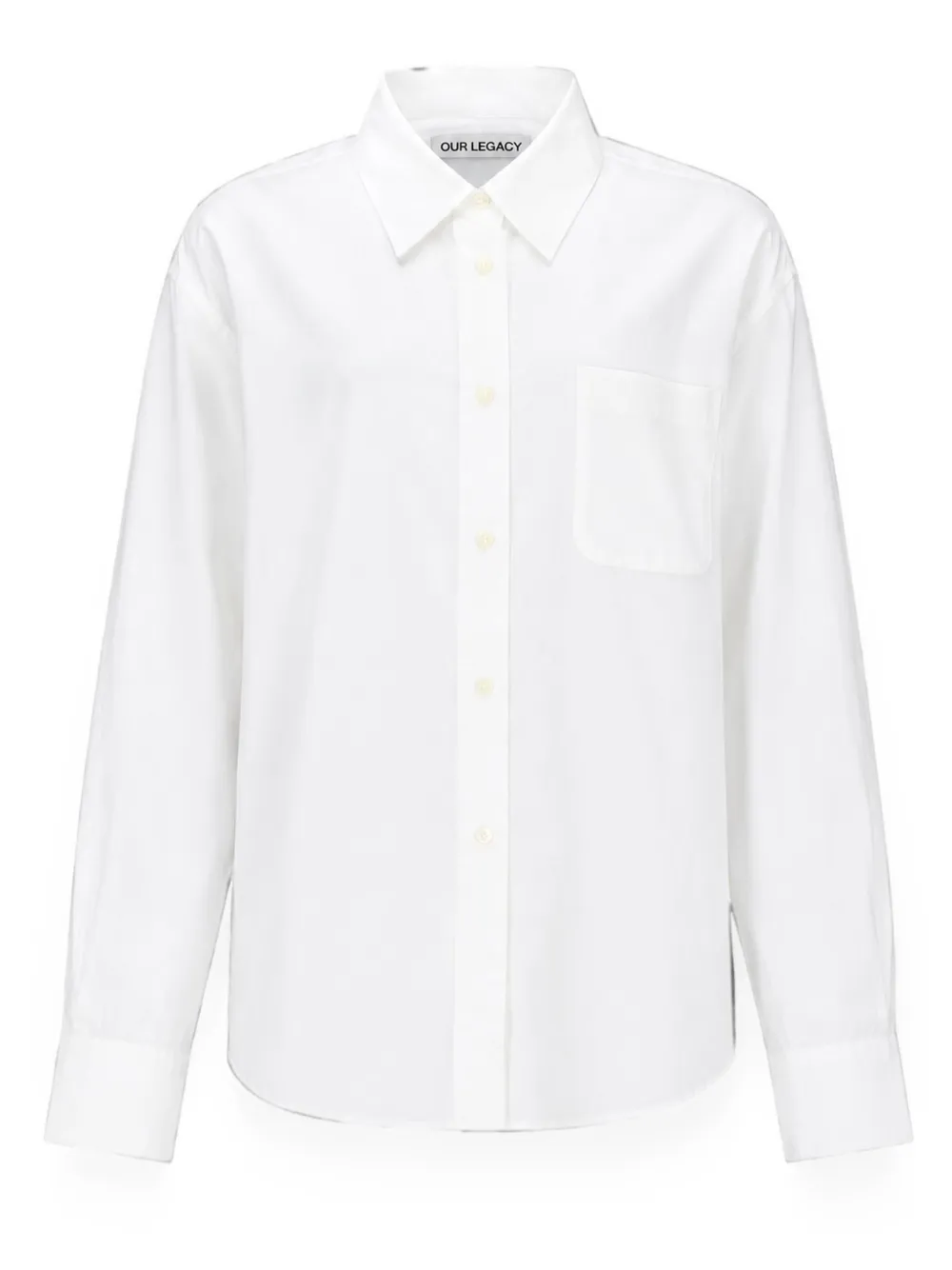 OUR LEGACY Forever blouse met borstzak en knopen Wit