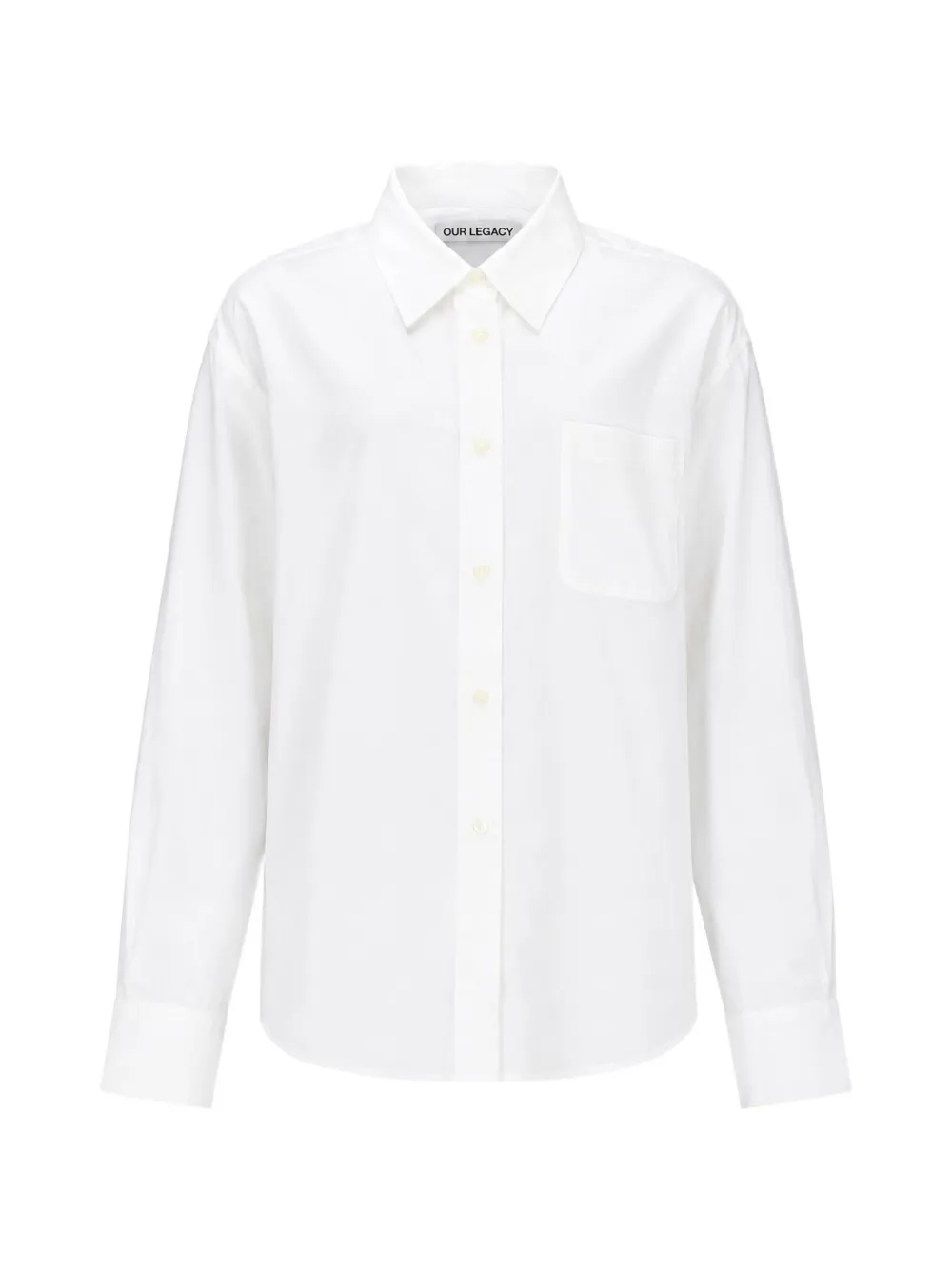 OUR LEGACY Forever chest-pocket button-up shirt - Bianco