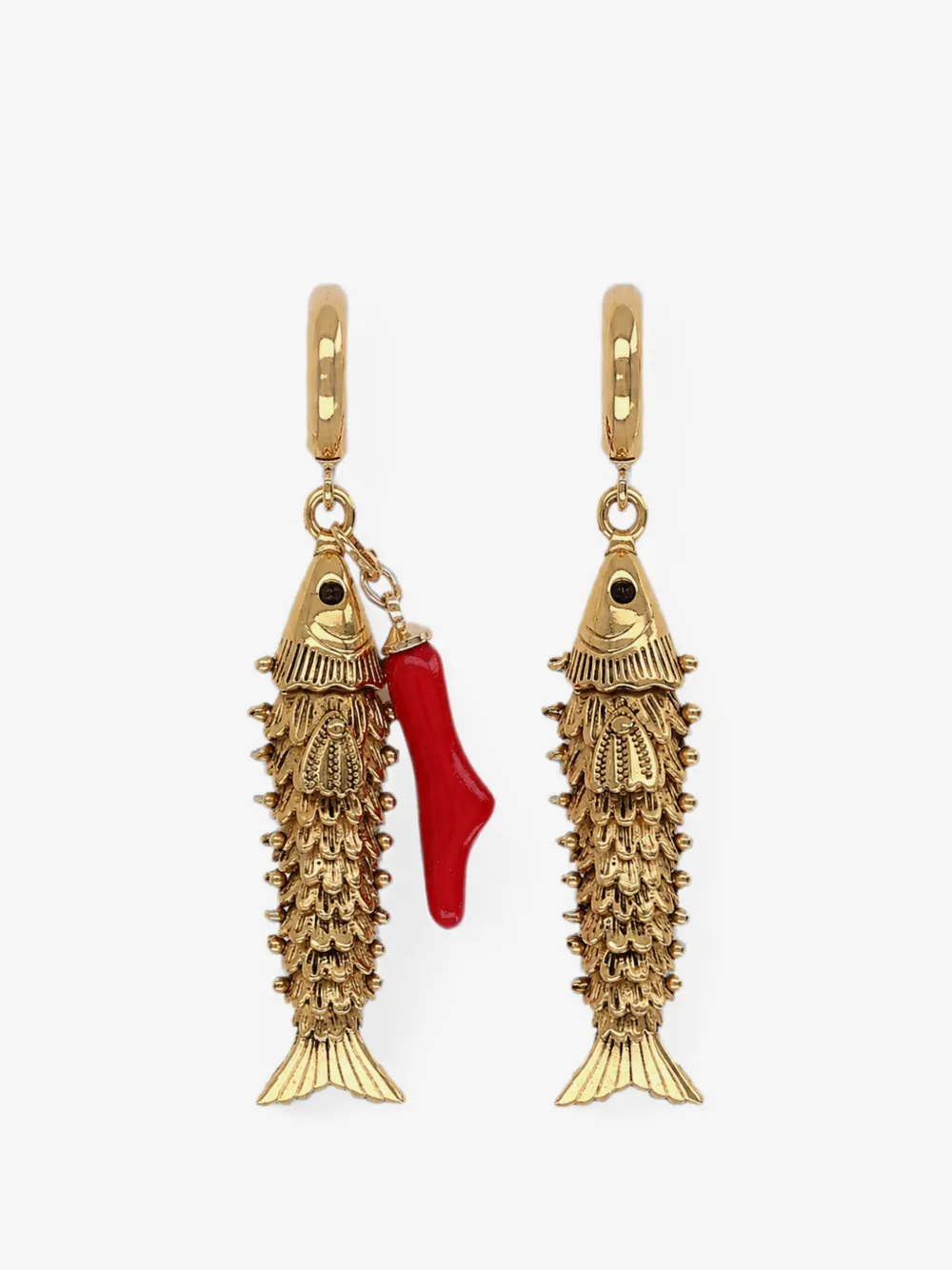 New River fish-pendant charm earrings