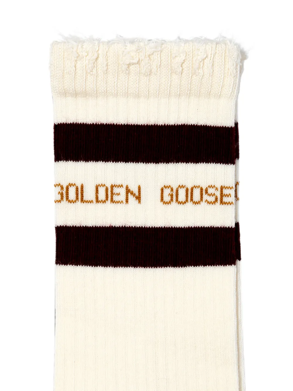 Golden Goose Gerafelde katoenen sokken Beige
