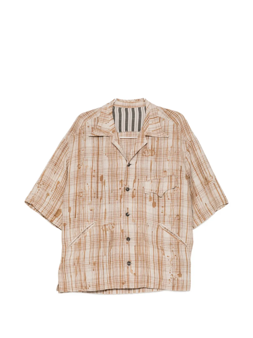 Ziggy Chen all-over graphic-print shirt - Toni neutri