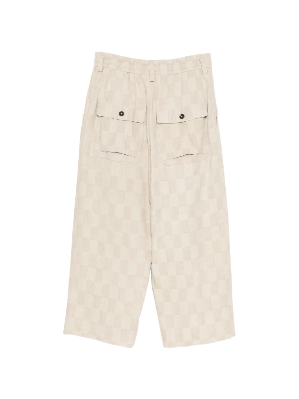 Ziggy Chen checkered drawstring trousers | Wide Leg Pants | Image 2