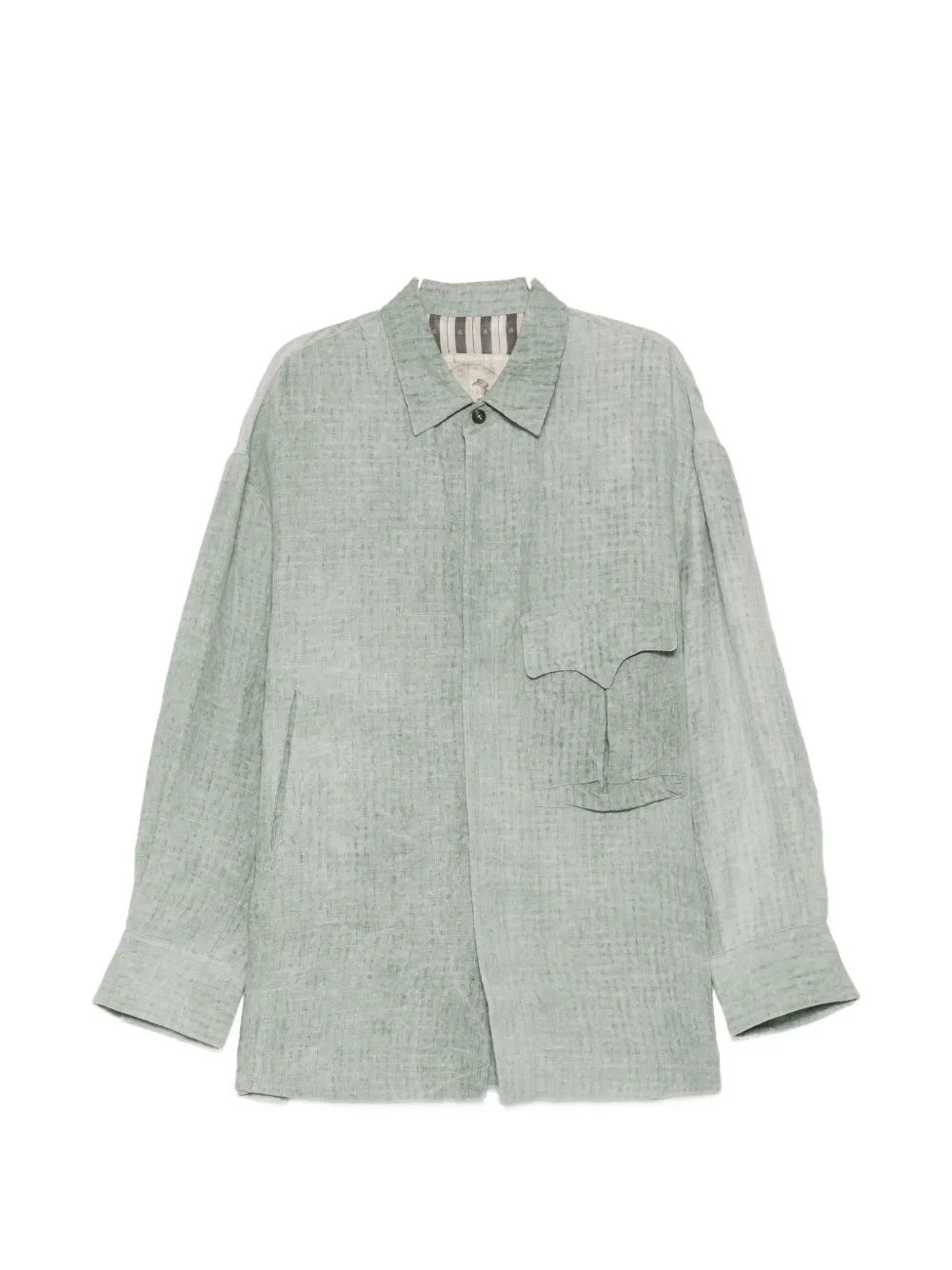 Ziggy Chen chest-pocket shirt - Verde