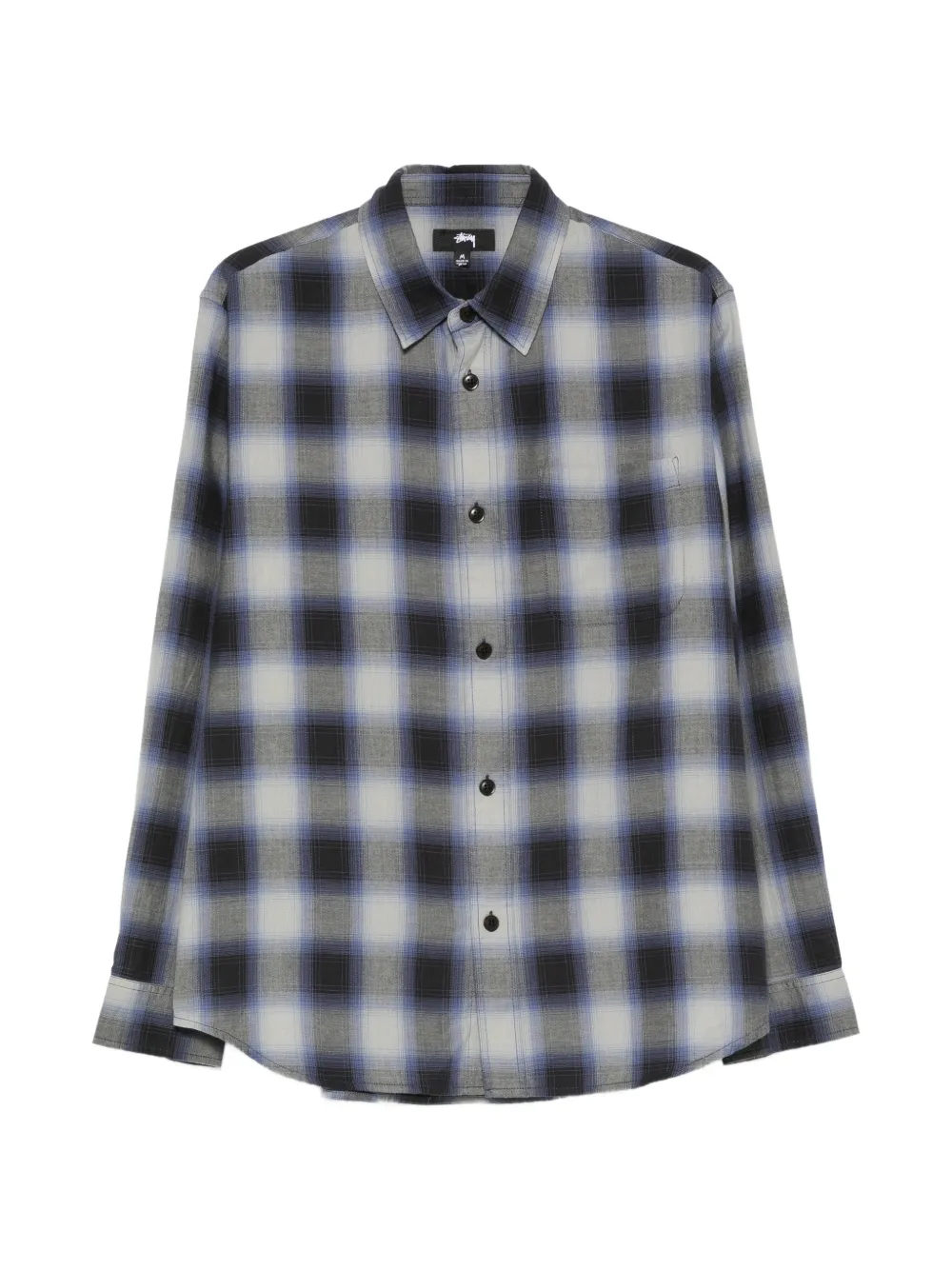 Stüssy Beach check-print button-down shirt - Grigio