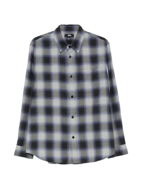 Stüssy Beach check-print button-down shirt