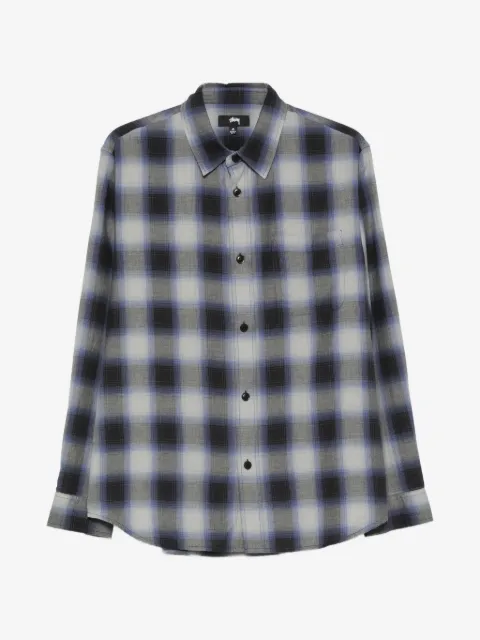 Stüssy Beach check-print button-down shirt