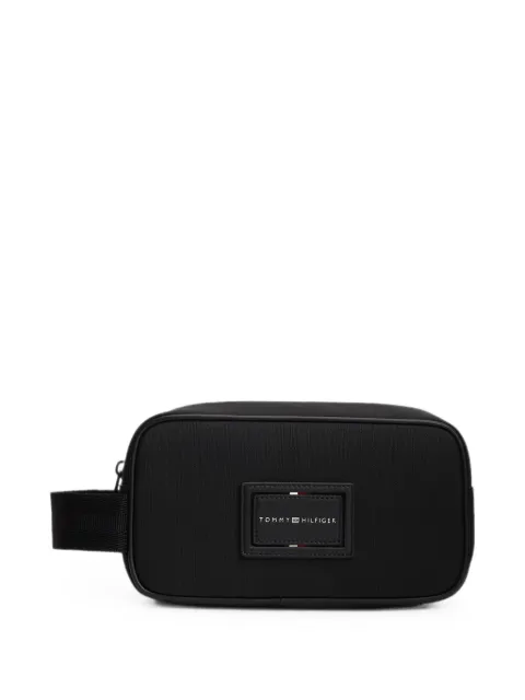 Tommy Hilfiger logo-patch zip-around wash bag