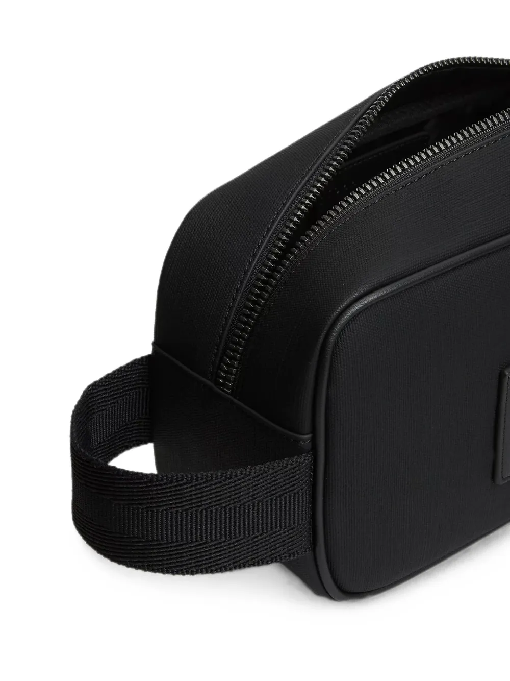Tommy Hilfiger Toilettas met logo-patch en rits Zwart