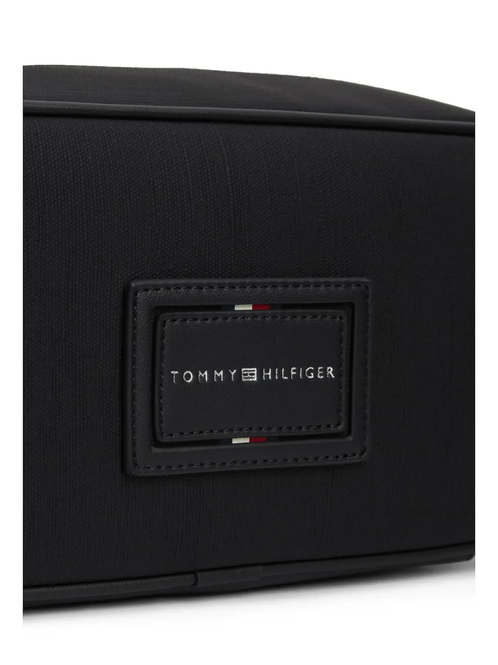 Tommy Hilfiger Toilettas met logo-patch en rits Zwart