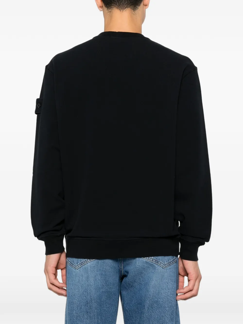 Stone Island 6100069 stretch cotton fleece Ghost Piece sweatshirt Blauw