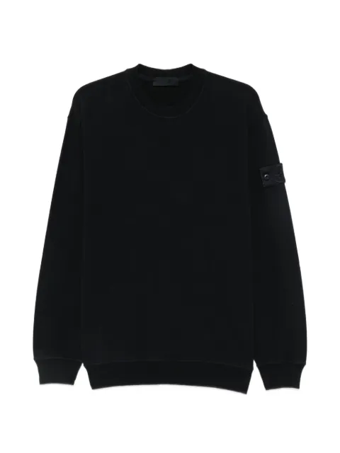 Stone Island logo-patch long-sleeve sweater