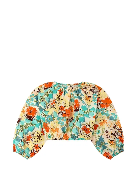 ZIMMERMANN Kids Solstice floral-print cropped top