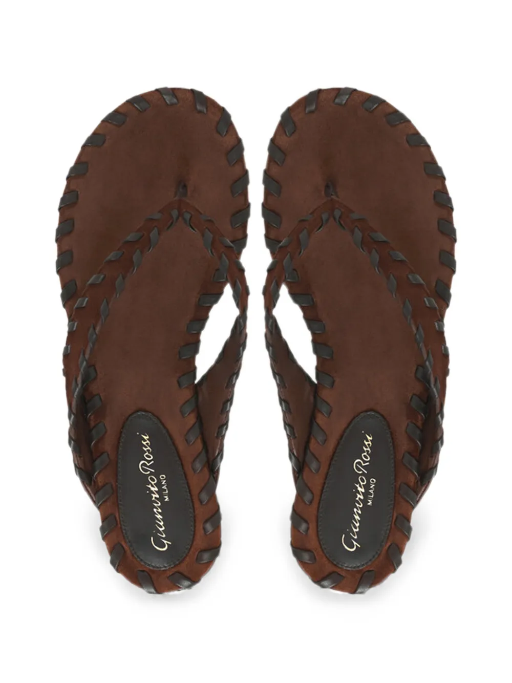 Gianvito Rossi Zaira thong flat sandals Bruin