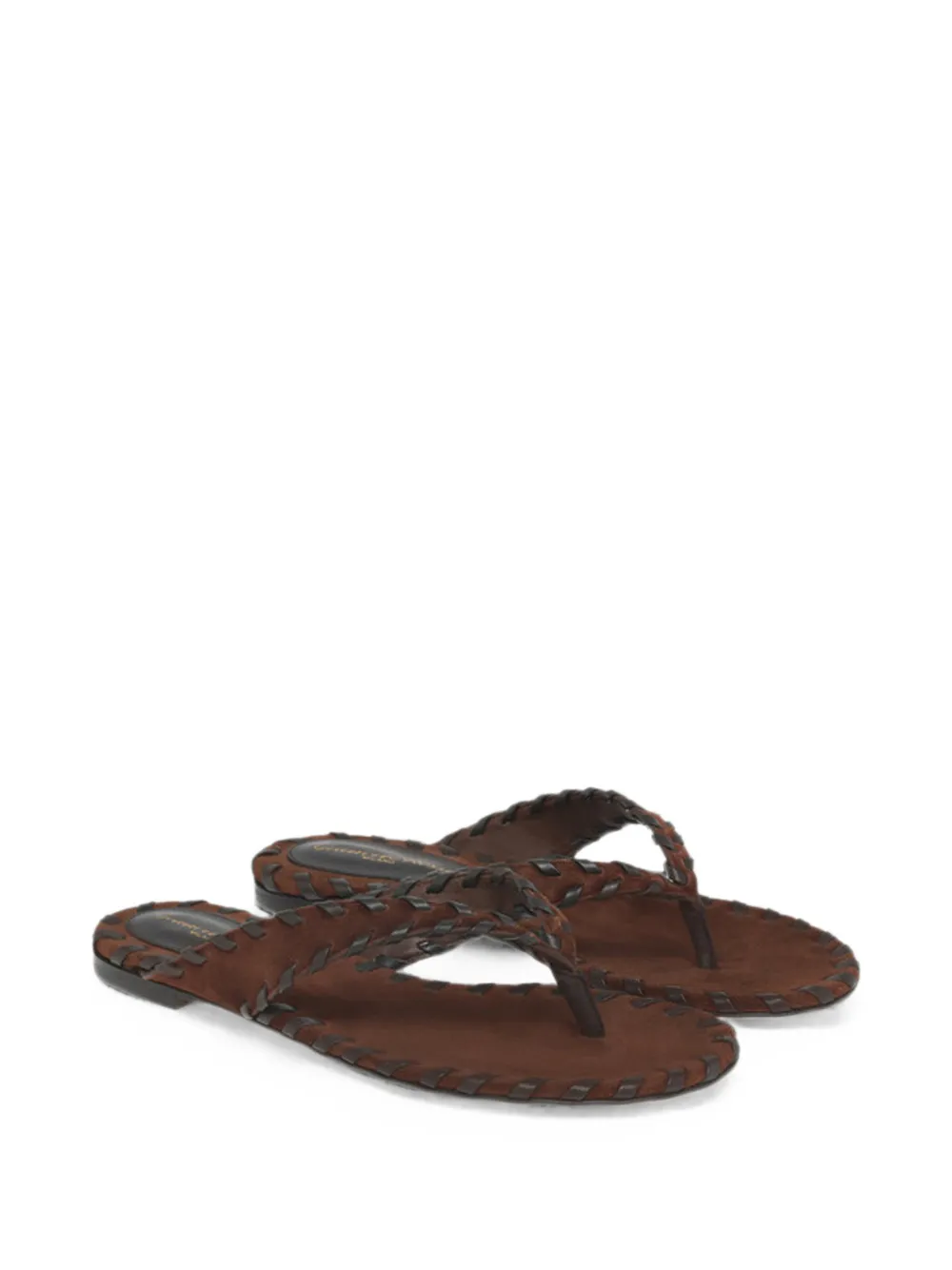Gianvito Rossi Zaira thong flat sandals Bruin