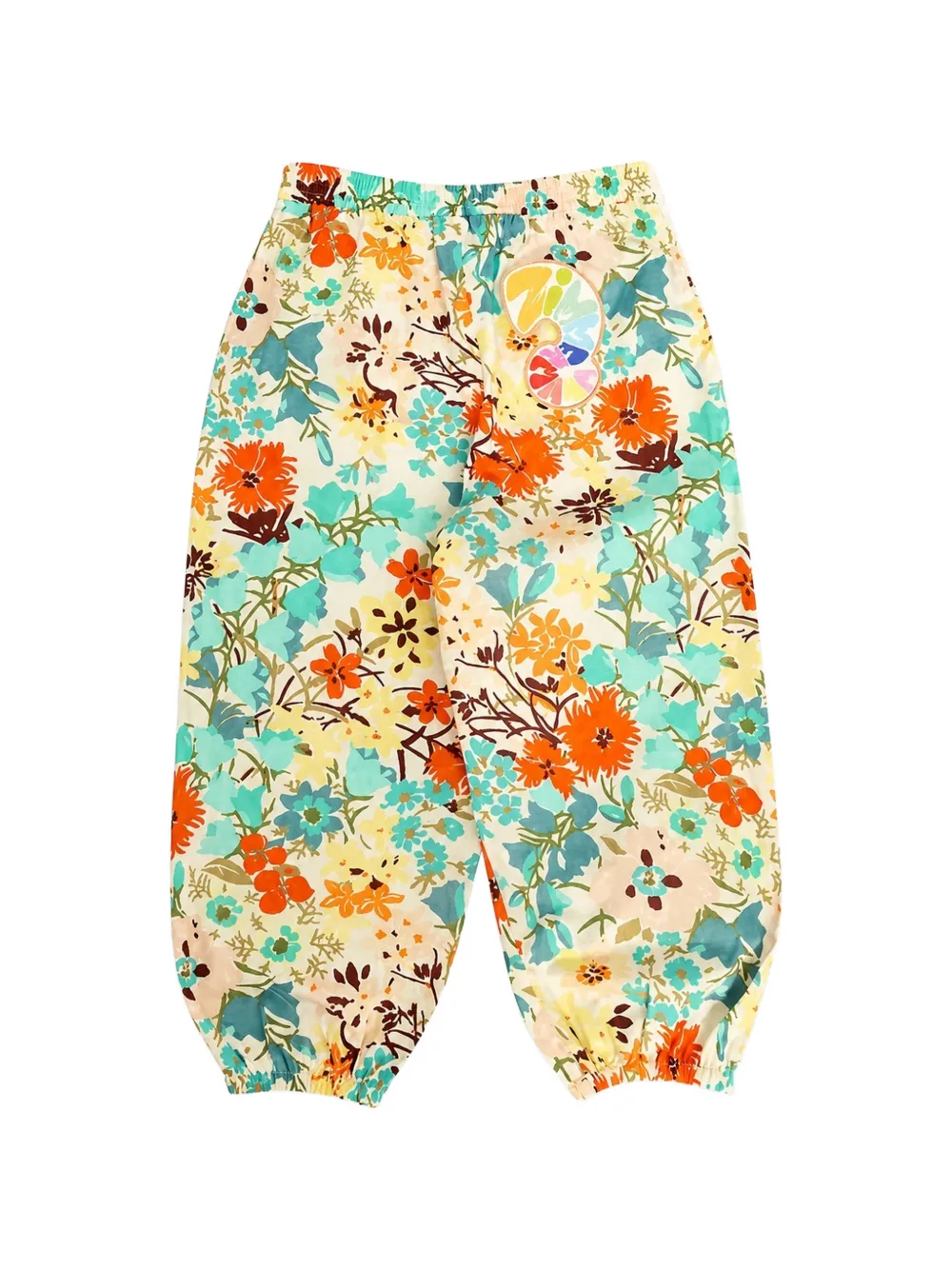 ZIMMERMANN Kids Solstice broek met trekkoord en bloemenprint Oranje