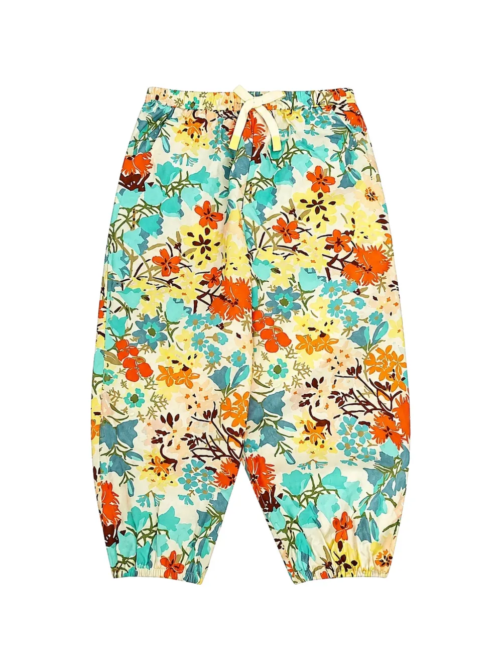 ZIMMERMANN Kids Solstice floral-print drawstring trousers - Arancione