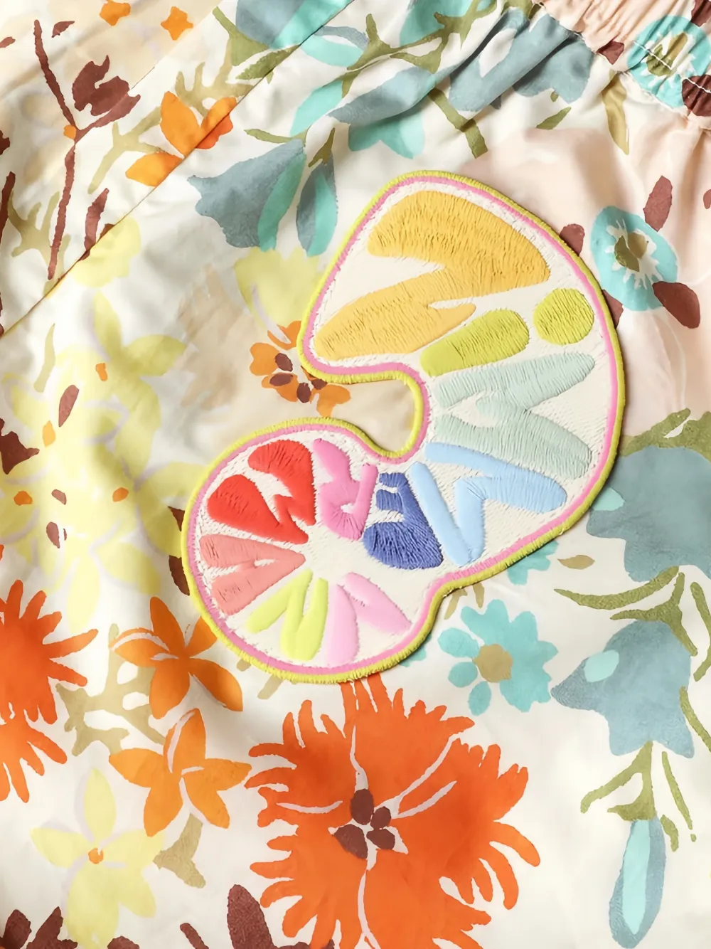 ZIMMERMANN Kids Solstice broek met trekkoord en bloemenprint Oranje