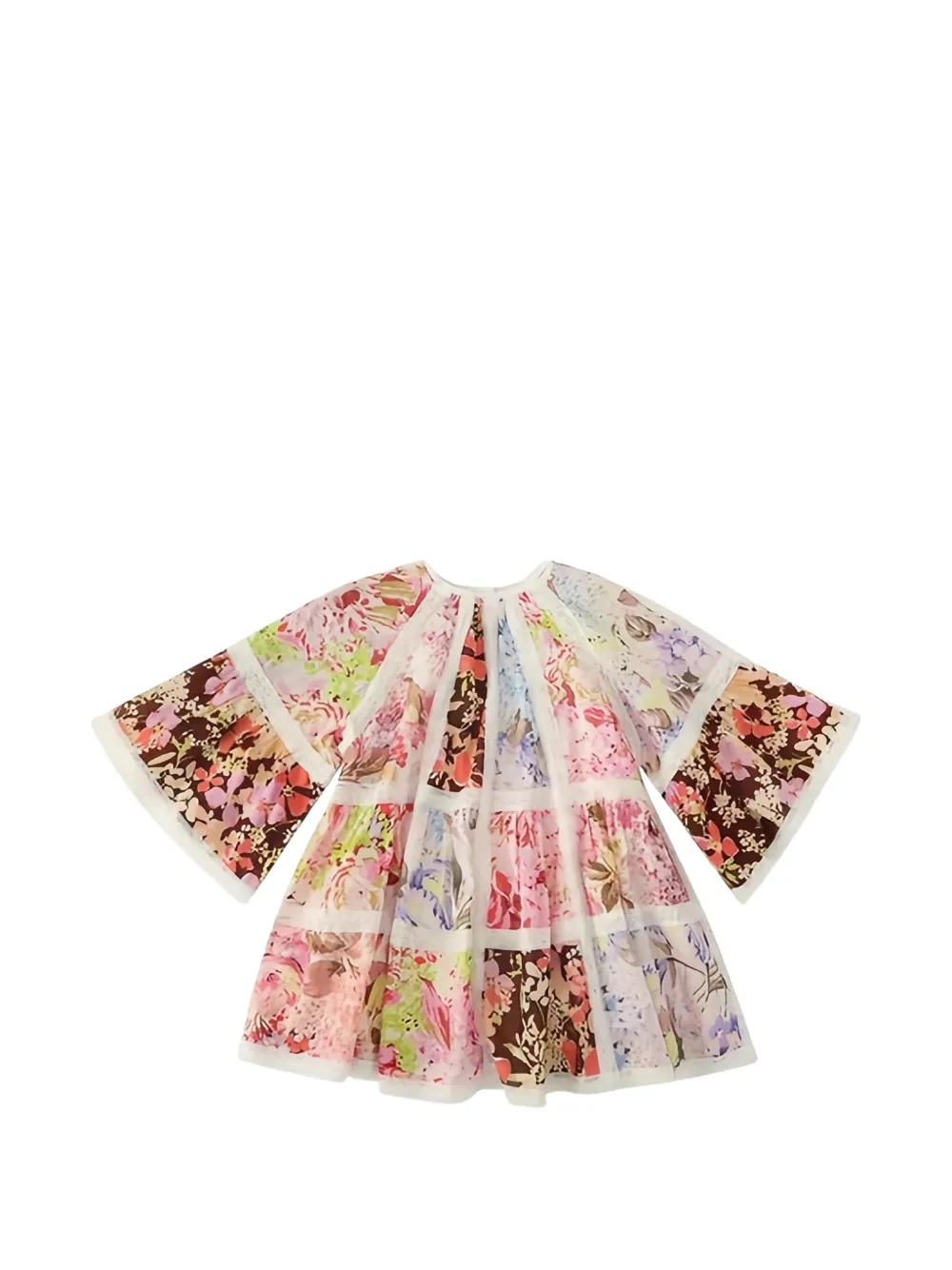 ZIMMERMANN Kids Solstice floral-print patchwork dress - Rosa