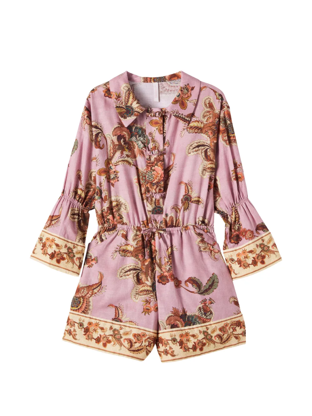 ZIMMERMANN Kids floral-print playsuit - Rosa