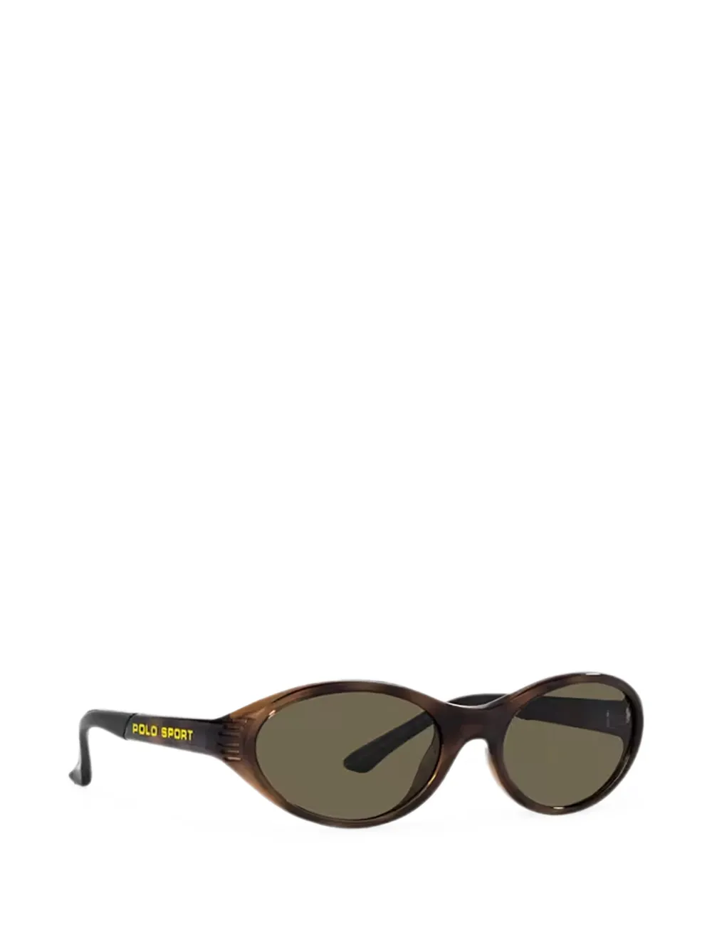POLO RALPH LAUREN EYEWEAR Zonnebril met ovalen montuur Bruin
