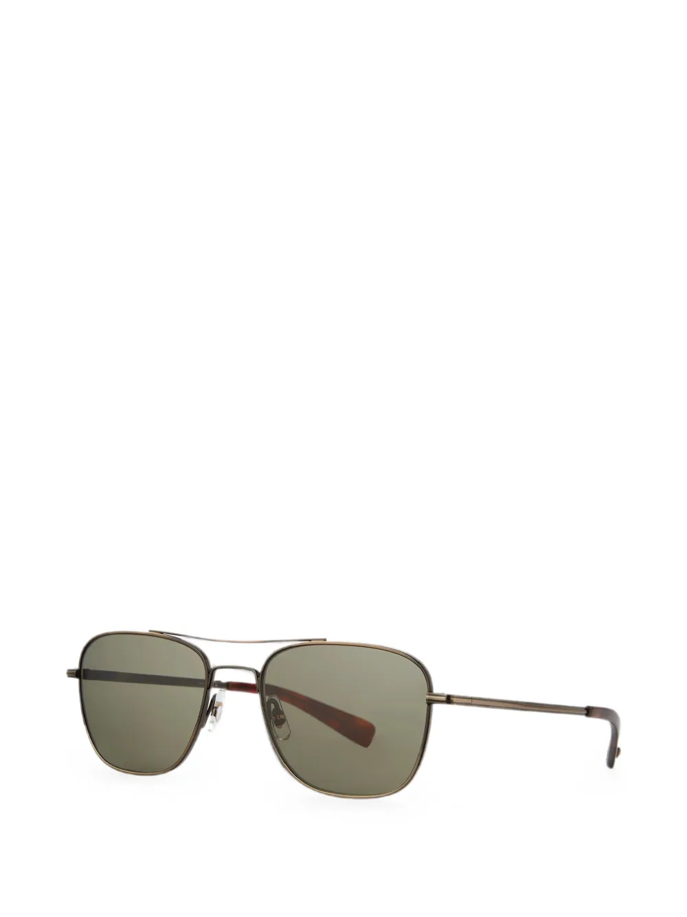 Garrett Leight Harbor zonnebril met vierkant montuur Bruin