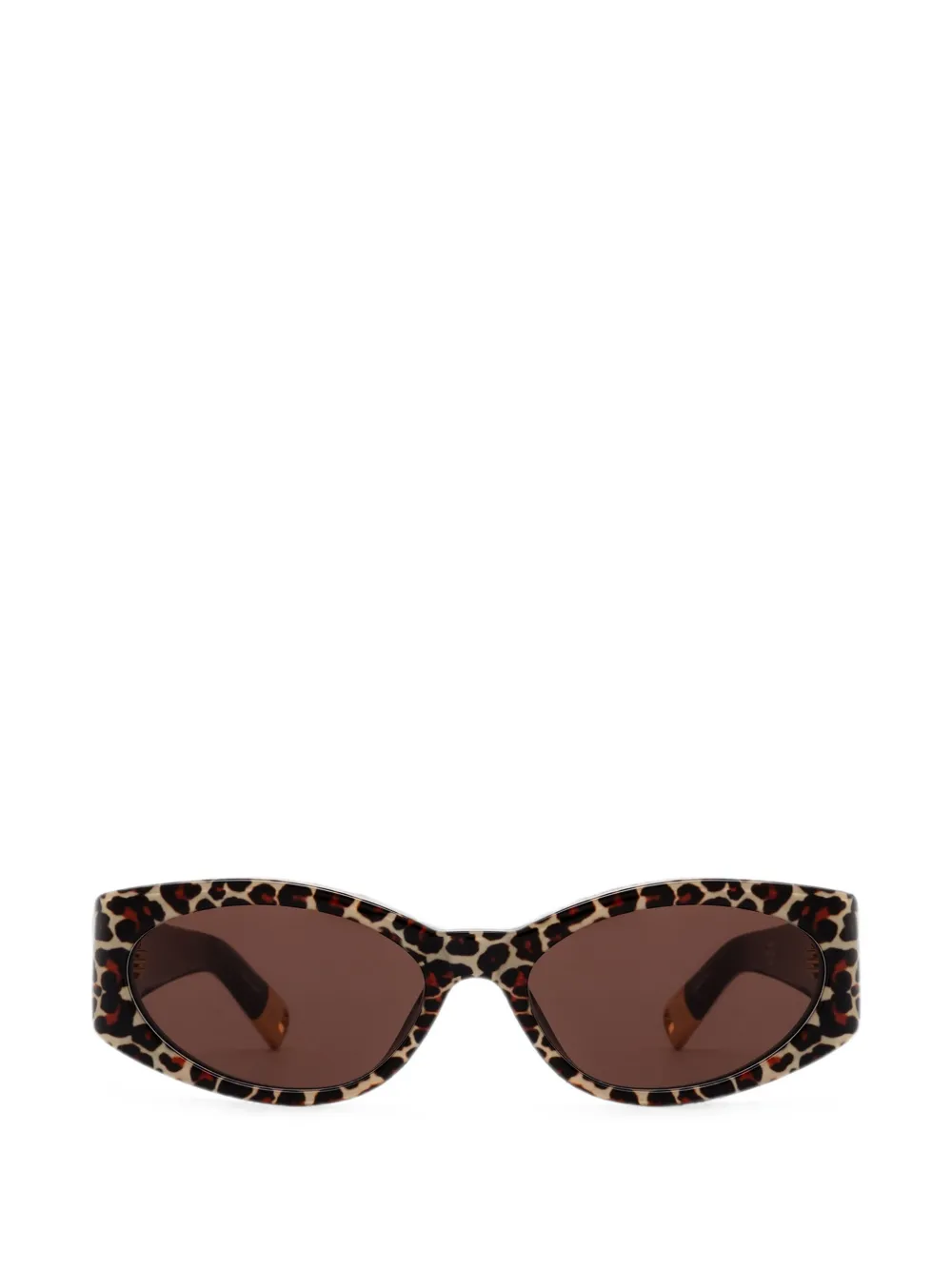 Jacquemus Ovalo leopard-print sunglasses - Marrone