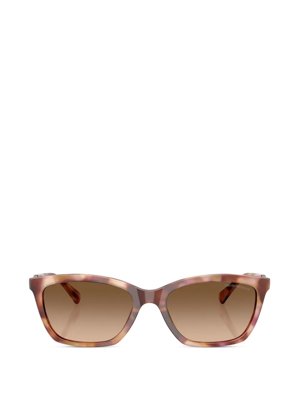 Emporio Armani Occhiali da sole rettangolari tartarugati - Rosso