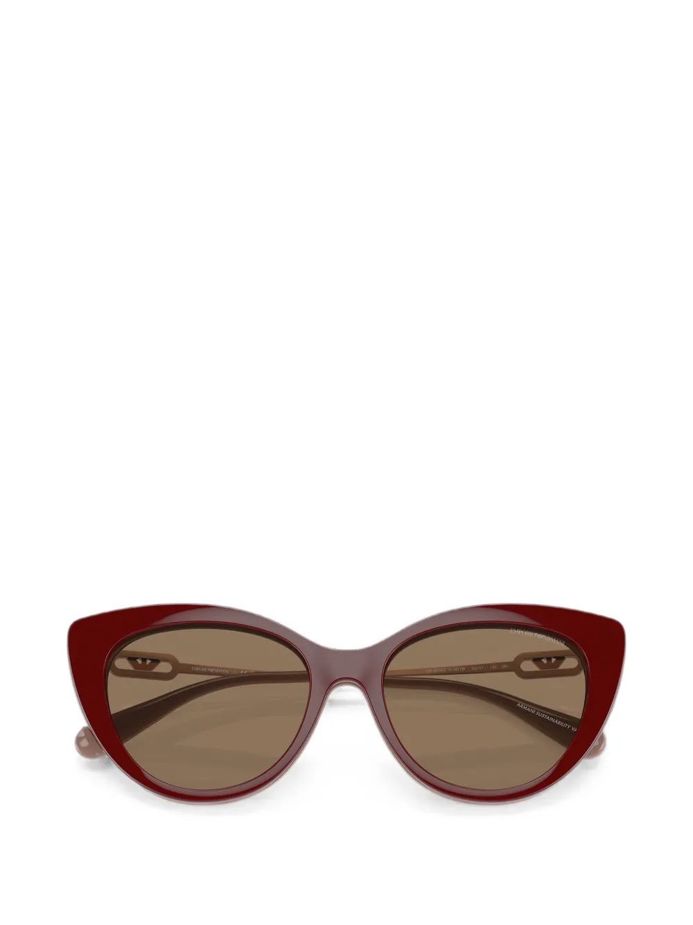Emporio Armani Zonnebril met cat-eye montuur Rood