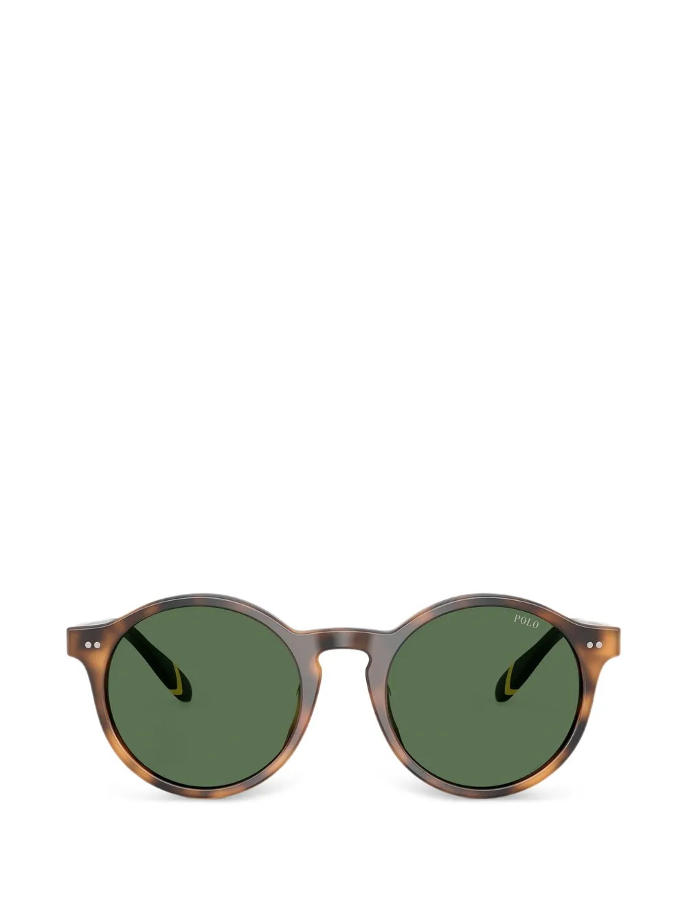 POLO RALPH LAUREN EYEWEAR round-frame tortoiseshell-effect sunglasses · One Size