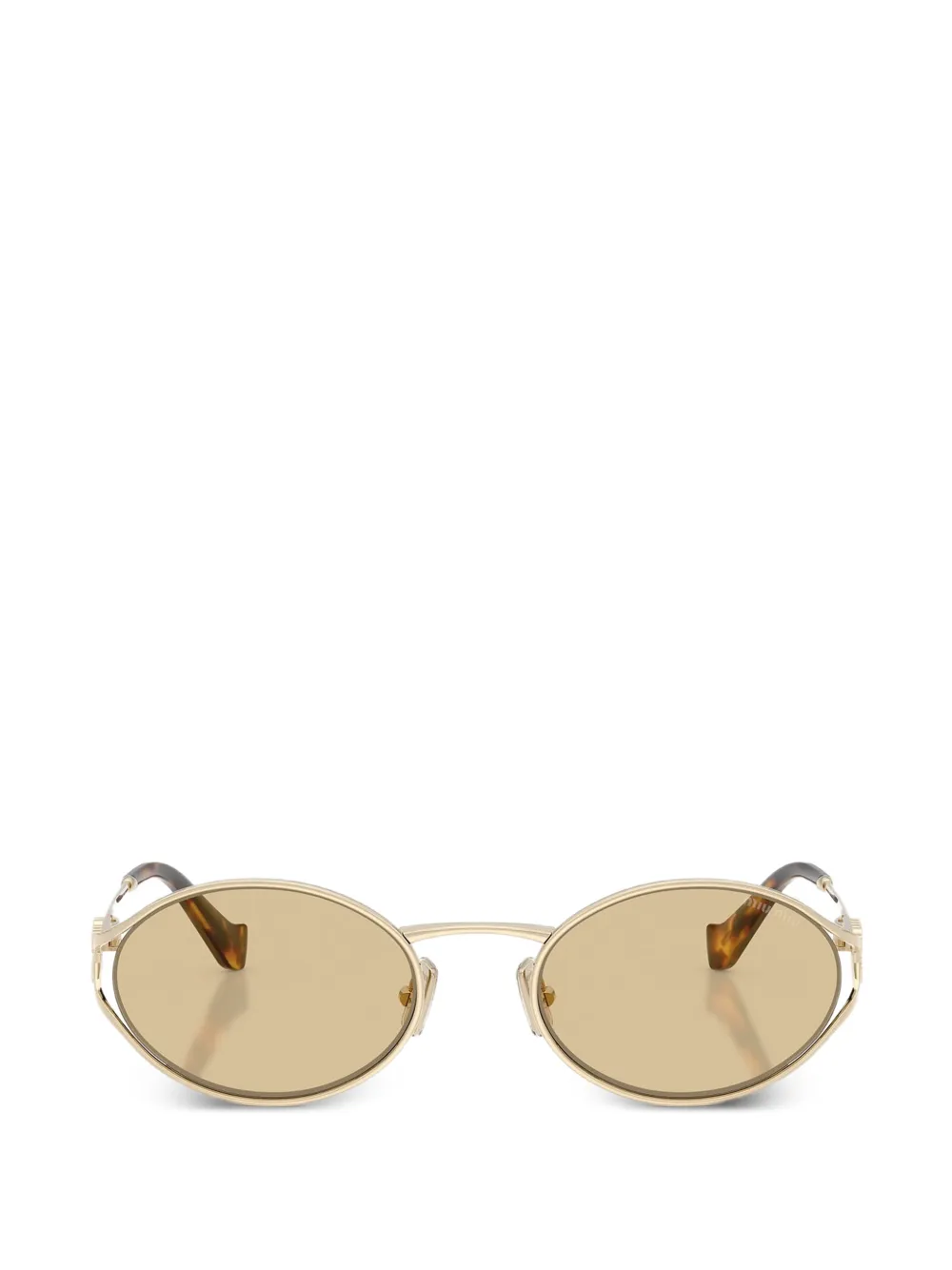 Miu Miu Eyewear logo-plaque oval-frame sunglasses