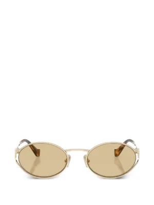 Miu Miu Eyewear リムレス サングラス | ゴールドトーン | FARFETCH JP