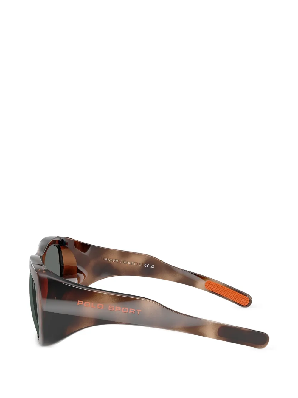 POLO RALPH LAUREN EYEWEAR Zonnebril met vierkant montuur en schildpadschild design Bruin